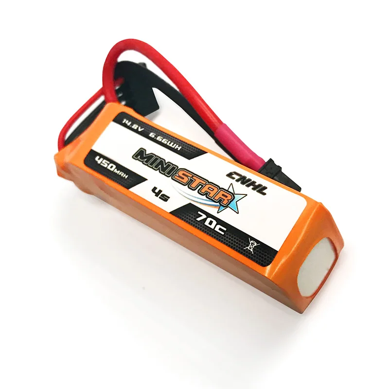 4 шт CNHL MiniStar 450mAh 14,8 V 4S 70C Lipo аккумулятор с XT30U вилкой