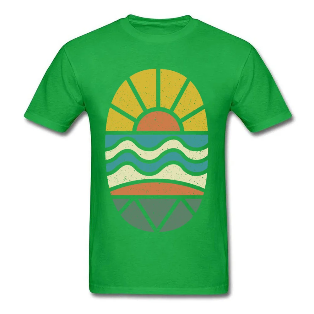 Casual Lets Go Surfing Tops T Shirt for Men Prevalent Lovers Day Crewneck 100% Cotton Short Sleeve T-Shirt Casual Clothing Shirt Lets Go Surfing green