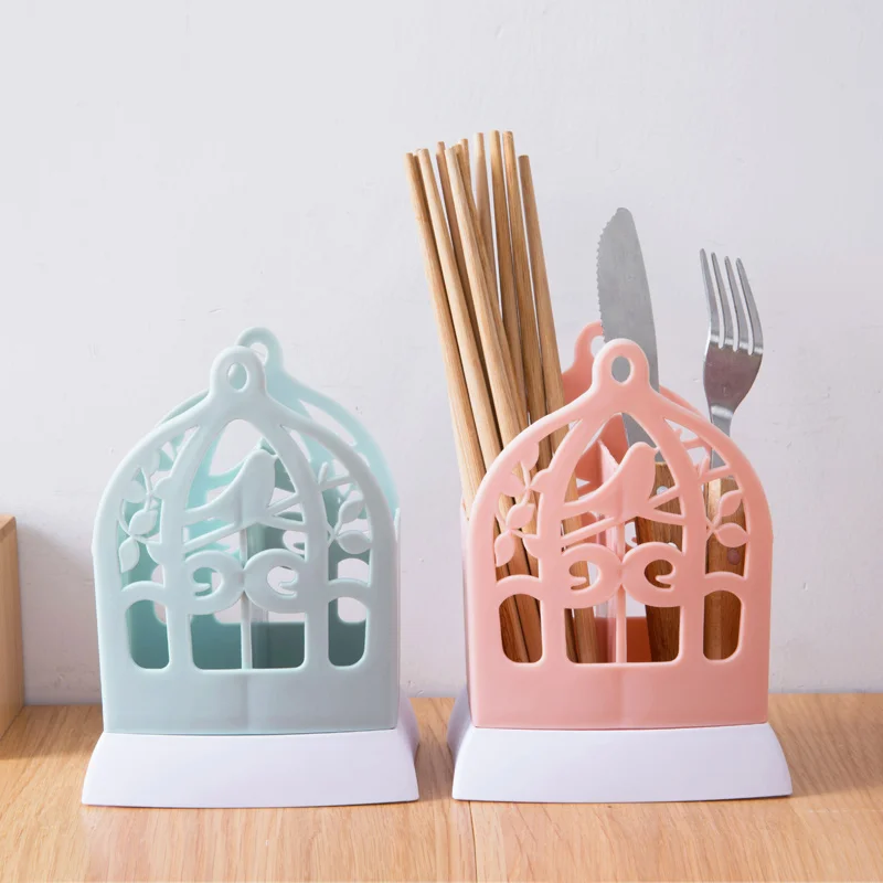 Birdcage style chopsticks tube household drain chopstick holder