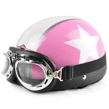 2016 women Open Face Half pink Motorcycle Motorbike font b Helmet b font Goggles Visor font