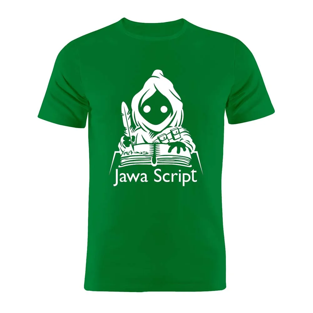 Men's T Shirt Cotton Javascript Coder Programmer Developer Jawa Script Funny Sayings Gift Tee - Цвет: Зеленый