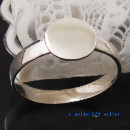 Кольцо из чистого серебра 925 пробы с 8 мм подкладкой ID24141|ring diy|ring ringring adjustable |