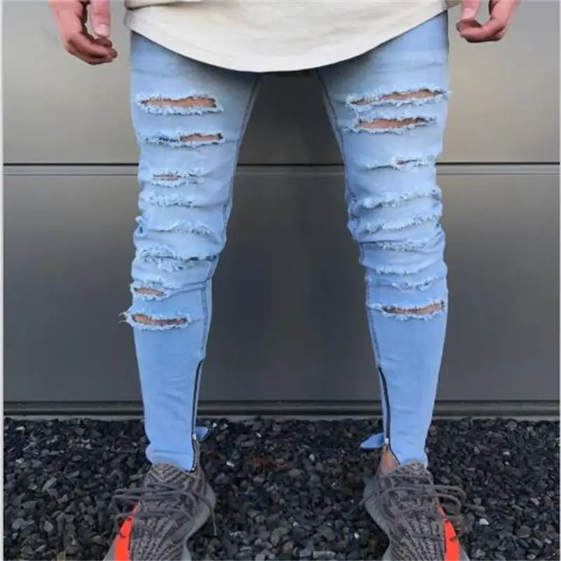 2017 new American and European style ripped afligido font b jeans b font biker font b
