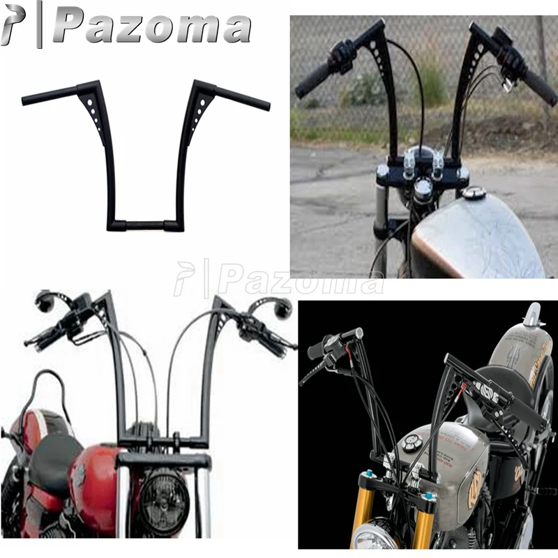 Черный мотоцикл 1" Rise Руль Ручка Бар для Harley Davidson FLST FXST Sportster XL