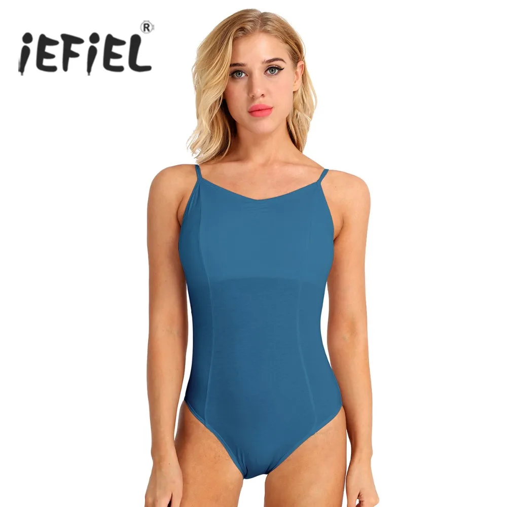 Women's Sleeveless Ballet Dance Leotard Bodysuit Built-in Shelf Bra  Stretchy Jumpsuit Dancewear