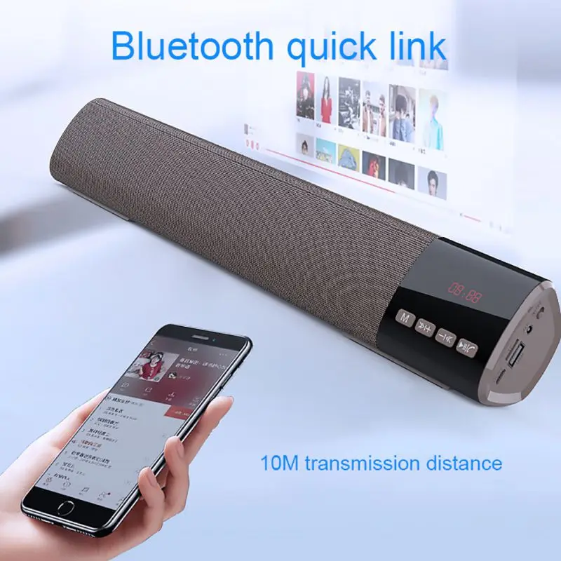 

Long strip waterproof Bluetooth speaker plug-in card voice prompt bass outdoor Bluetooth speaker