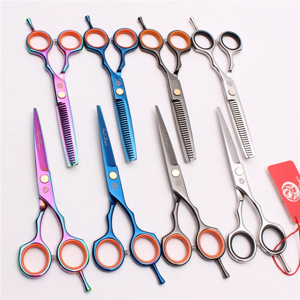 

Z1004 5.5" 16cm JP Purple Dragon Hairdressing Scissors Cutting Shears Thinning Scissors Styling Tool Professional Hair Scissors