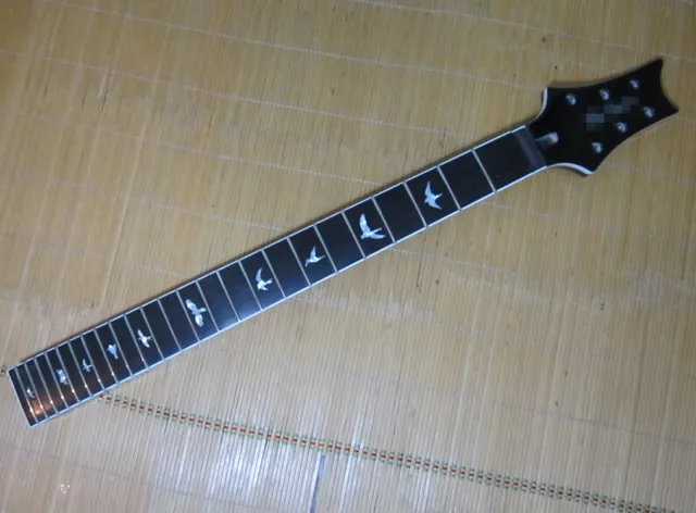 Best price at $113 Cheap Top quality 24 Frets Maple inlay bird Electric Guitar Neck Rosewood fingerboard Guitar Parts Musical instruments accessories