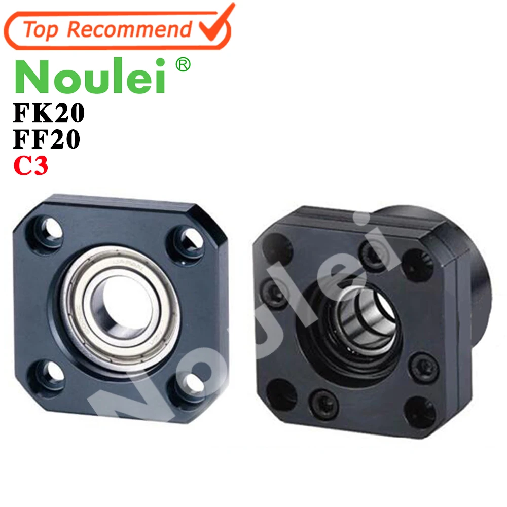 

Noulei NUT deep groove ball bearing inside for CNC XYZ FK20 + FF20 C3 Ball screw End Supports