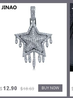 JINAO, модное ожерелье с подвеской на цепочке с разбитым сердцем, мужское ожерелье с кубическим цирконием в стиле хип-хоп, мужские ювелирные изделия, подарок