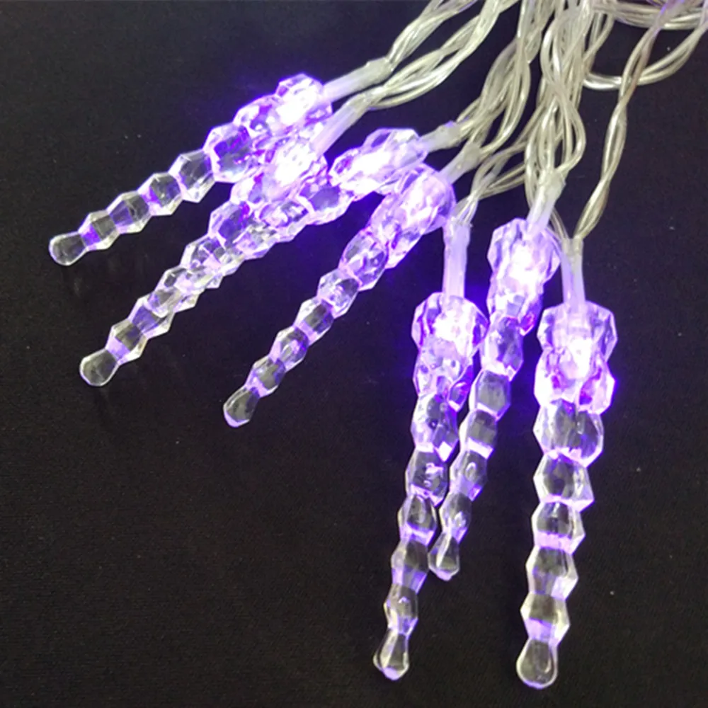purple icicle lights
