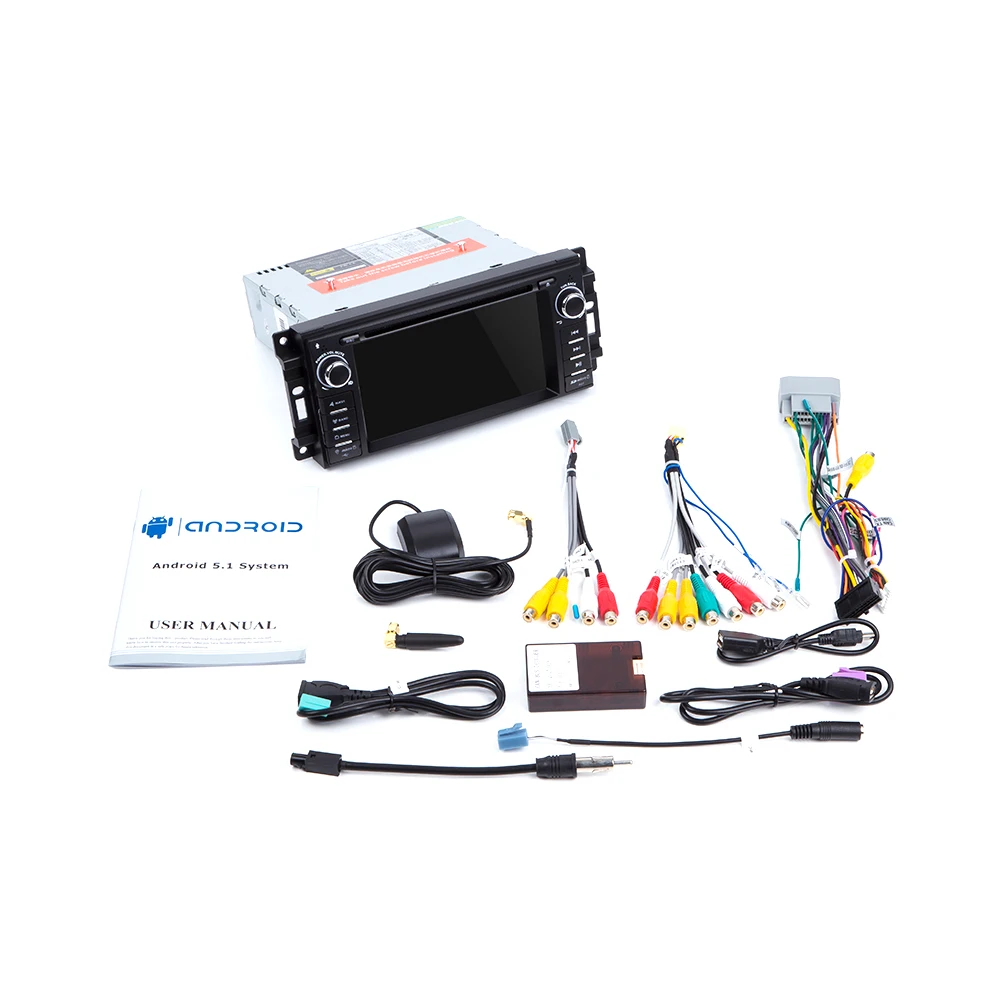 Top 1 Din Android 9.0 Car DVD Multimedia For Chrysler 300C Jeep Grand Cherokee Jeep Compass Dodge Ram Sebring Radio GPS Navigation 5