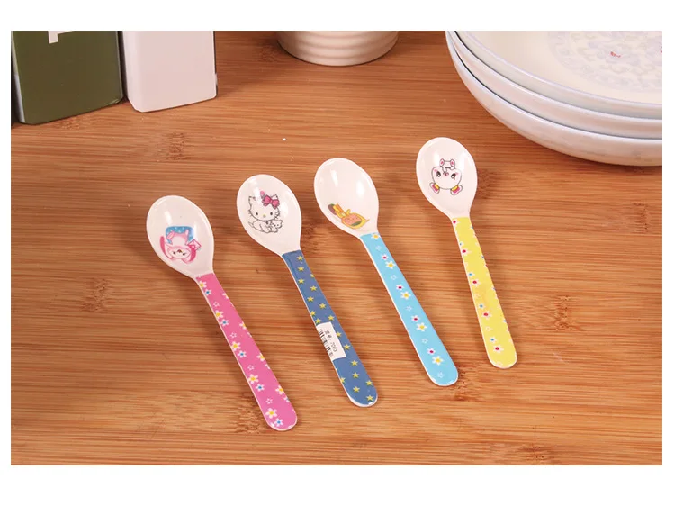 10pcs/lot Baby Spoon Set Baby Toddler Feeding Food Plastic Spoons