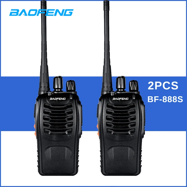 BAOFENG BF-888S 2PCS Talkie Walkie 16CH FM UHF 400-470MHz 2-way Radio Transceiver Portable Interphone Long Distance Flashlight