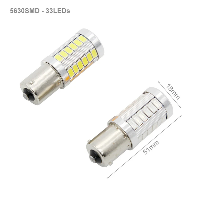 1 шт. Высокая мощность супер яркий 1156 P21W BA15S BAU15S 33 SMD 5630 светодиодный стробоскоп