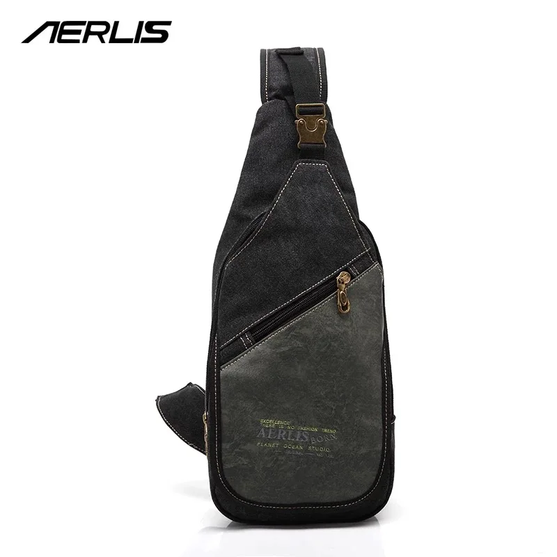 Aerlis фирменный дизайн, повседневные сумки через плечо, мужские нагрудные сумки через плечо, Женская дорожная Военная Сумка-петля, мужская сумка A4226