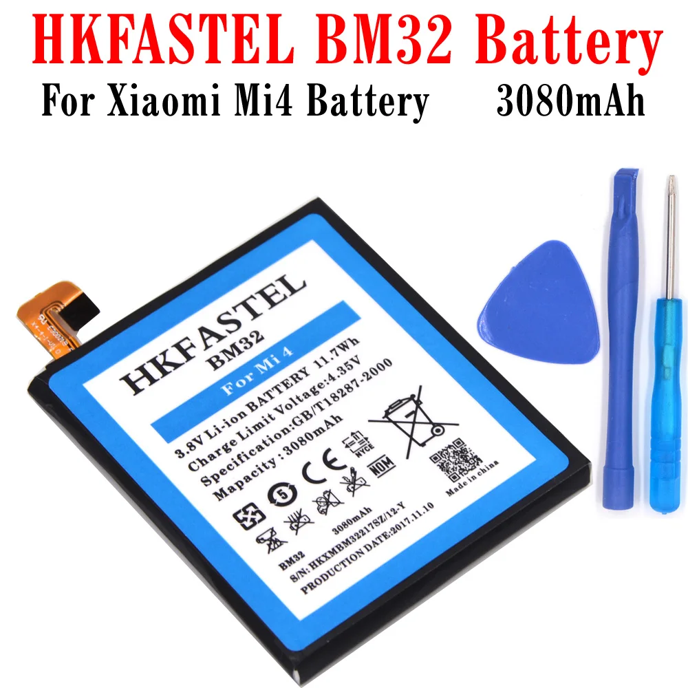 HKFASTEL BM32 battery For Xiaomi mi4 mi 4 New Original mobile phone