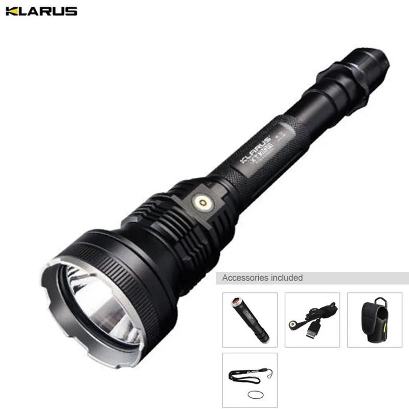 820M Long beam throw flashlight Rechargeable Torch KLARUS XT30R CREE