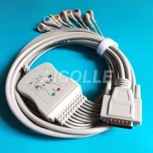 Eletrocardiograma Nihon Kohden 9130 К 9110 ЭКГ кабель 10 ЭКГ кабель 15-контактный разъем кнопки приводит на терминал