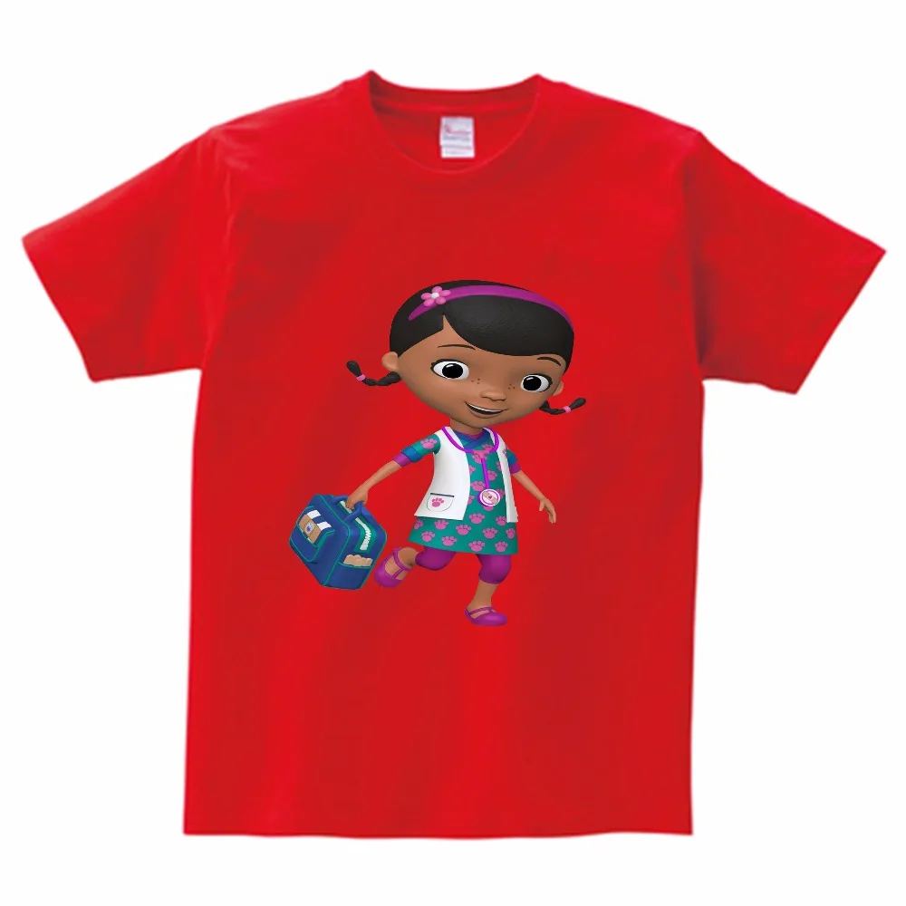 

2018 New Doc Mcstuffins kids t-shirts for girls cartoon children clothing girls clothes baby short sleeve t shirt cotton casual