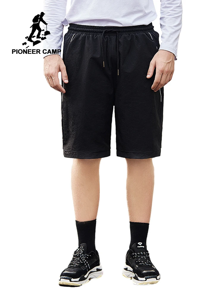 Pioneer Camp летние шорты мужские однотонные мягкие короткие мужские повседневные короткие бермуды наивысшего качества черная брендовая одежда ADK901052