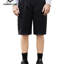 Pioneer Camp летние шорты мужские однотонные мягкие короткие мужские повседневные короткие бермуды наивысшего качества черная брендовая одежда ADK901052