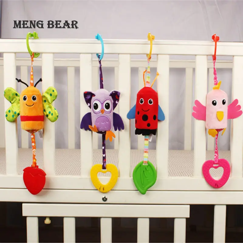 Meng Bear bébé jouets hochets anneau cloches Mobiles mignon lit de berceau poussette musique suspendus jouet avec jouets de dentition