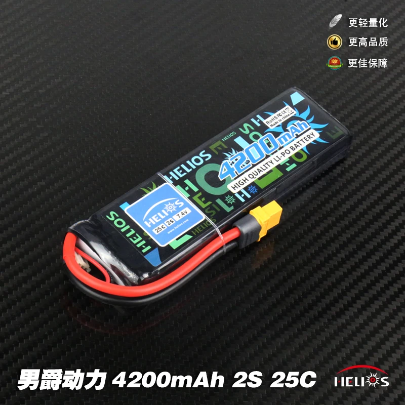 

HELIOS 4200mAh 2S 35C/25C 7.4V Battery For Helicopter Fixed Wing Quadcopter