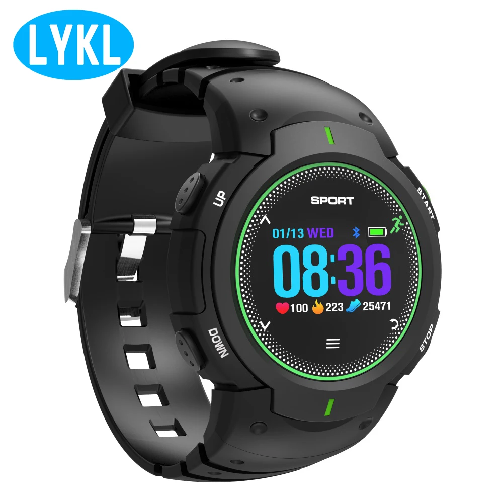 

LYKL Men's Sports Watch F13 Smart Bracelet with Heart Rate Monitor Fitness Tracker IP68 Waterproof for Android IOS