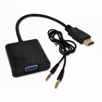 

Universal HDMI To VGA Adapter Converter Male To Female Converter Adapter Digital To Analog Video Audio for PC Laptop Tablet