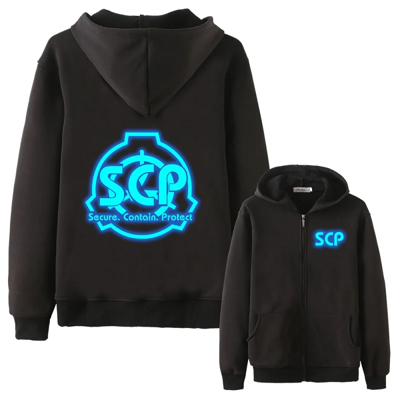 HOLRAN аниме SCP Foundation светящаяся толстовка с капюшоном кардиган специальные