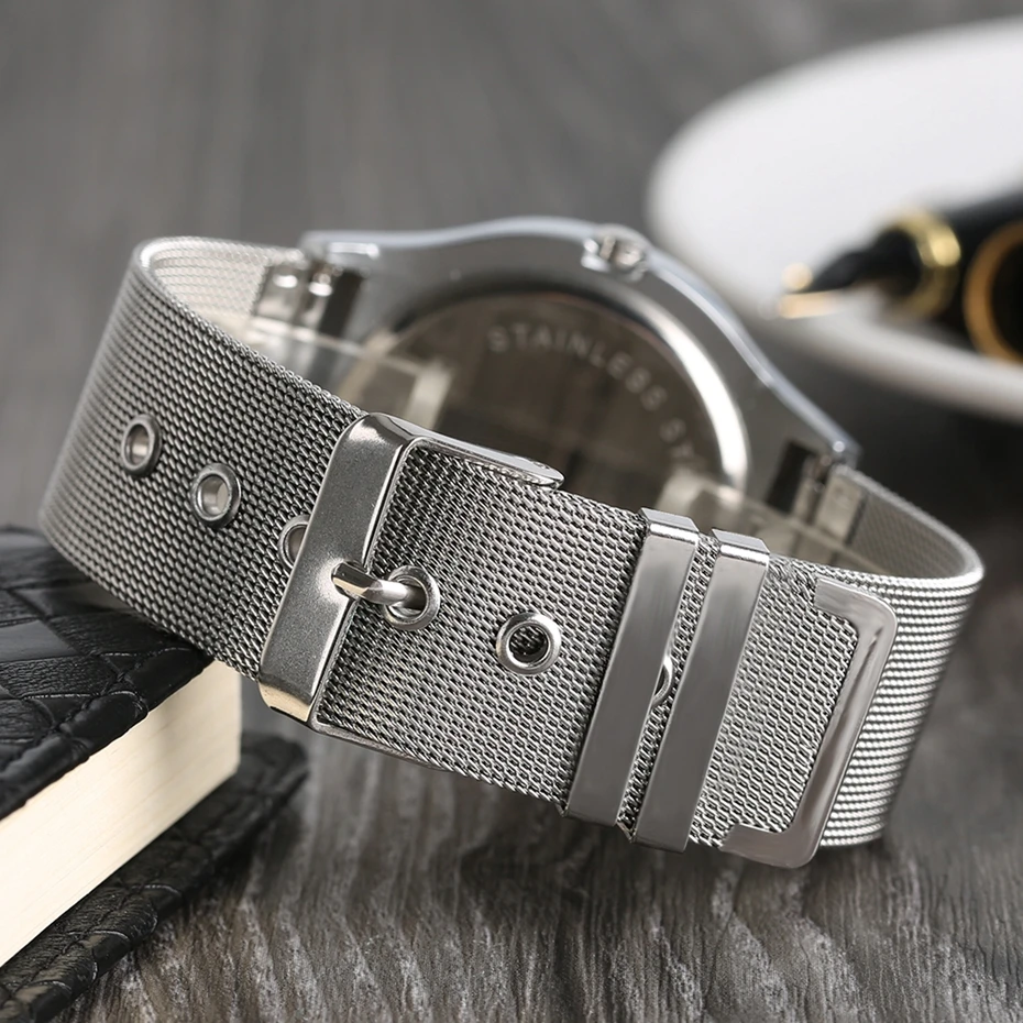 YISUYA Neutral Creative Rotating Pointer Design Men and Women Sports Watch Luxury Steel Mesh Band Fashion Quartz Unisex Relogios 2017 Gifts (67)