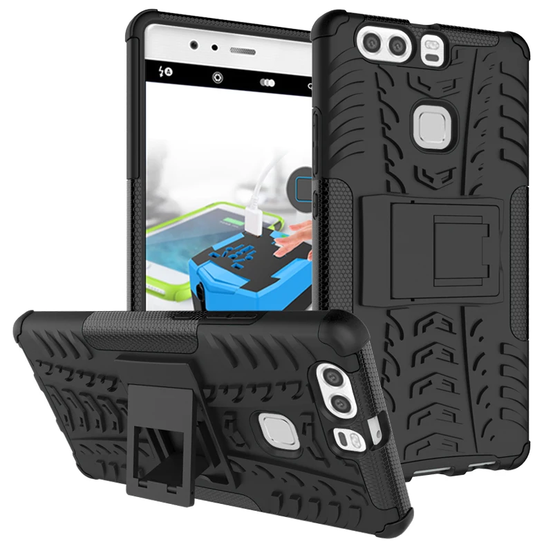 For Huawei P9 Heavy Duty Armor Hybrid ShockProof Silicone Hard Case Cover | Мобильные телефоны и аксессуары