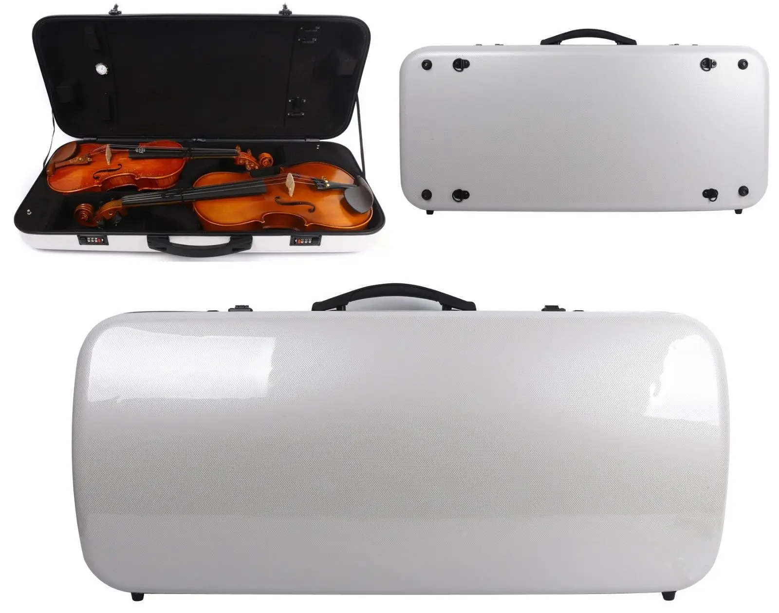 

Violin/Viola Case Mixed Carbon Fiber Adjustable Size Double Violin case