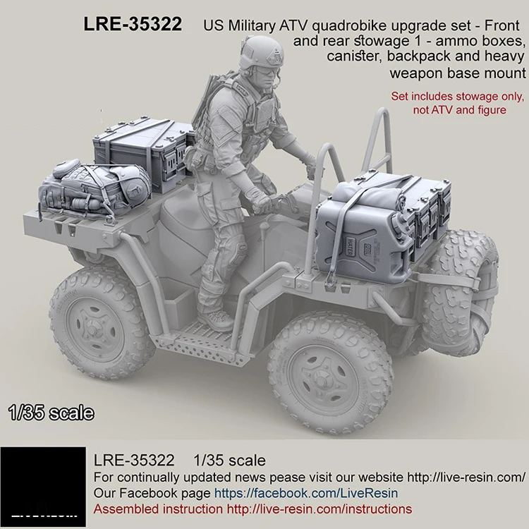 

1/35 resin model kit US Military ATV quad bike upgrade set (3pcs/lot)) Unpainted Free shipping 249G