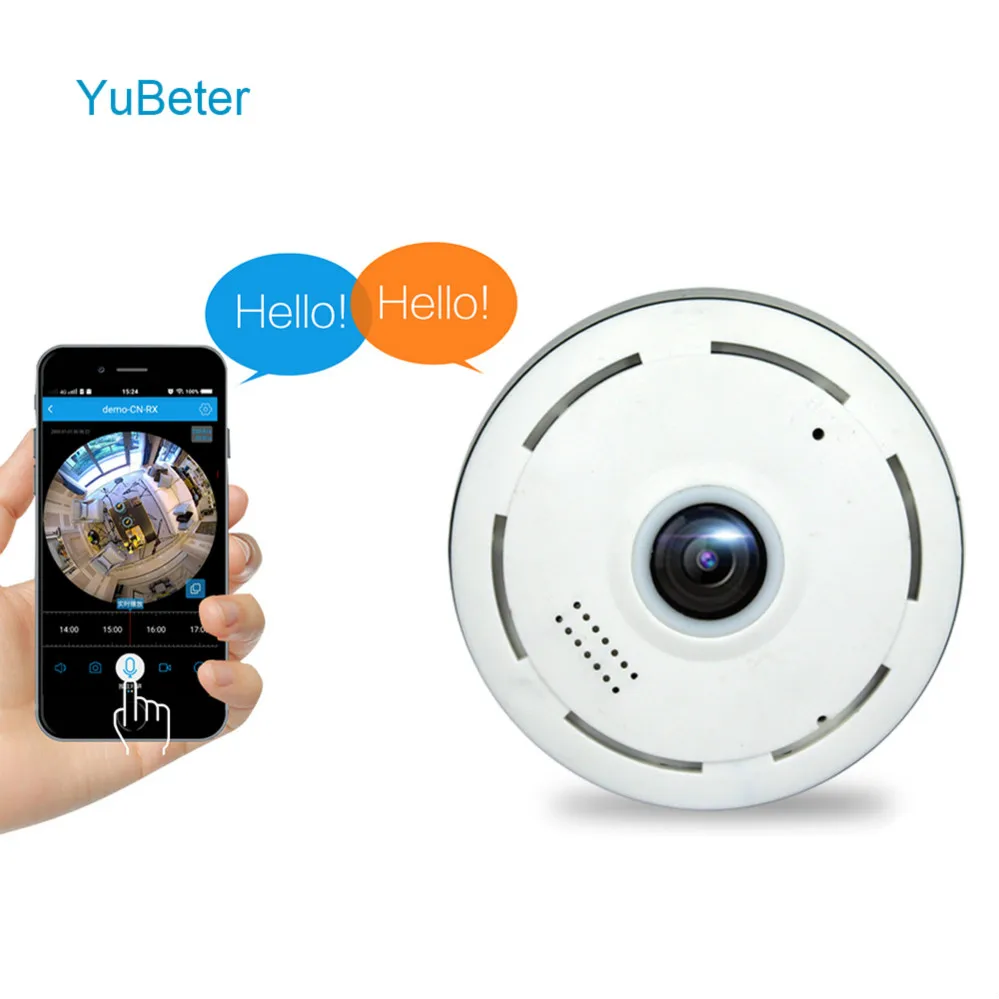 YuBeter 360 панорамная камера 960 P Wifi камера камеры для домашней системы безопасности Беспроводная рыбий глаз видеонаблюдение инфракрасная ночная версия