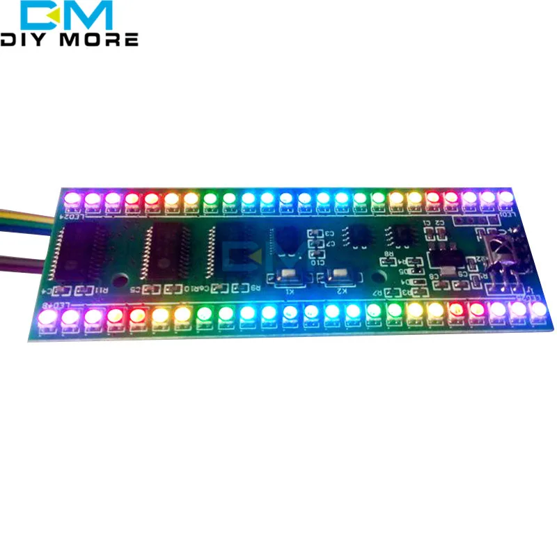 DC 5 V-6 V MCU RGB дисплей двухканальный 24 светодиодный индикатор уровня VU для усилителя