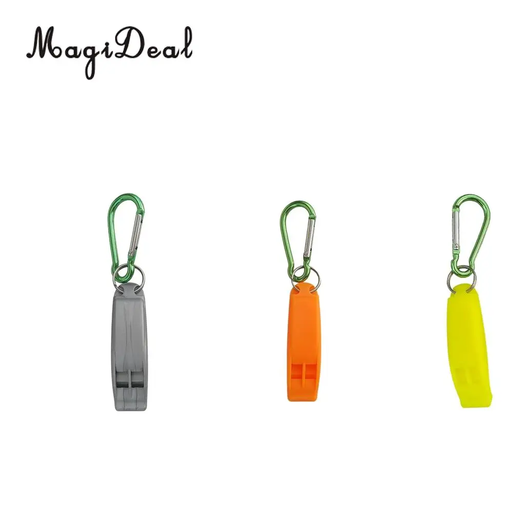 MagiDeal 1 Piece Emergency Scuba Dive Safety Whistle Outdoor Whistle with Hook Gray