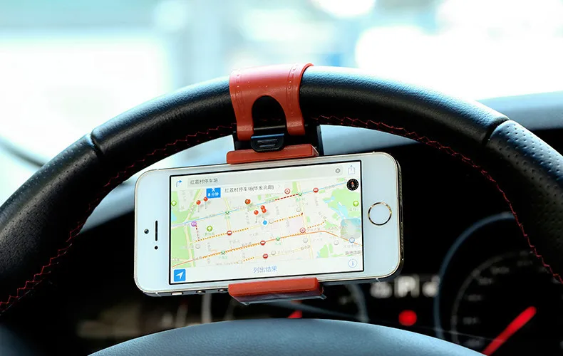 Universal Fit Car Steering Wheel Phone Holder Stable Handsfree Vehicle