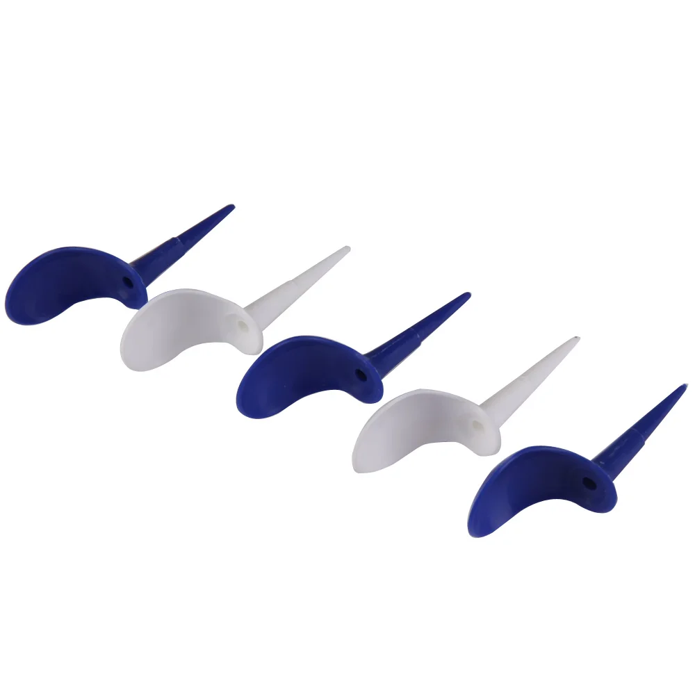 

50PCS/Pack Golf Tees Anti Slice Tee Hemisphere Golf Nail Set Golf Plastic Tee For Golf Beginner Enthusiasts Training Blue White