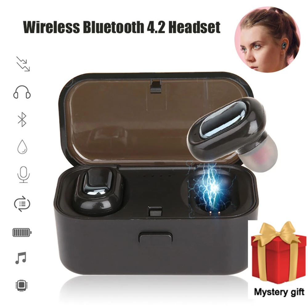 

Bluetooth 4.2 Earphones TWS Wireless Headphones Blutooth Earphone Handsfree Headphone Sports Earbuds Gaming Headset Phone PK HBQ
