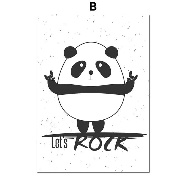 Panda-Superhero-Princess-Quote-Wall-Art-Canvas-Painting-Nordic-Posters-And-Prints-Black-White-Wall-Pictures.jpg_640x640 (1)