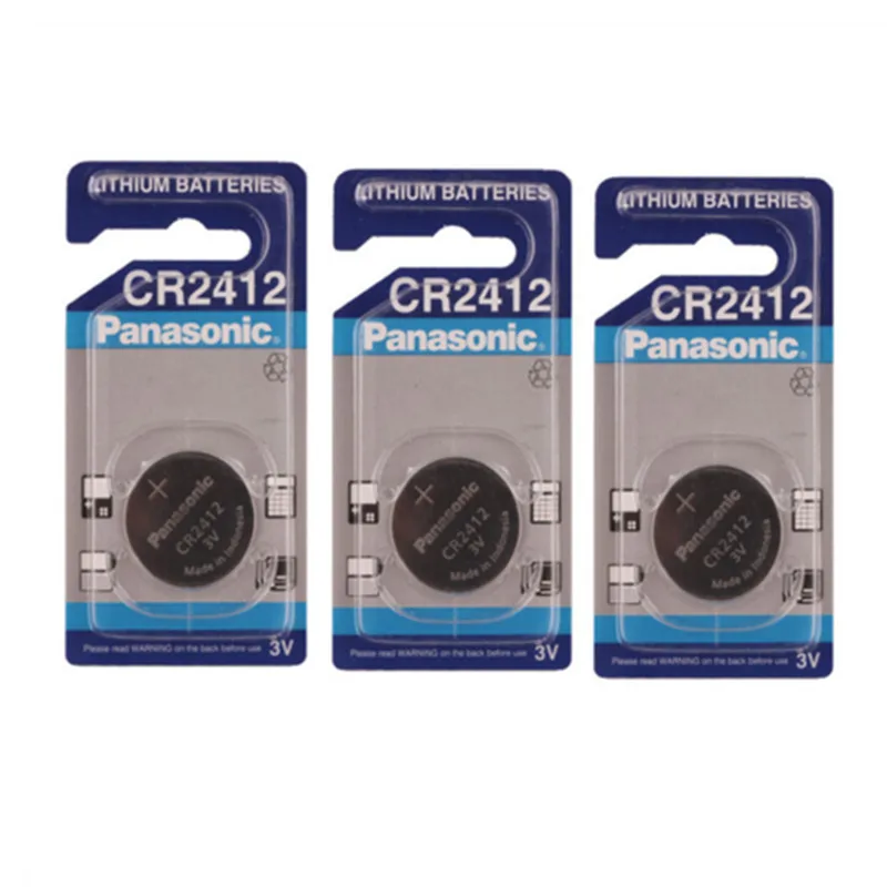 3PCS 100 Original New For Panasonic CR2412 3V Lithium Coin watch Key