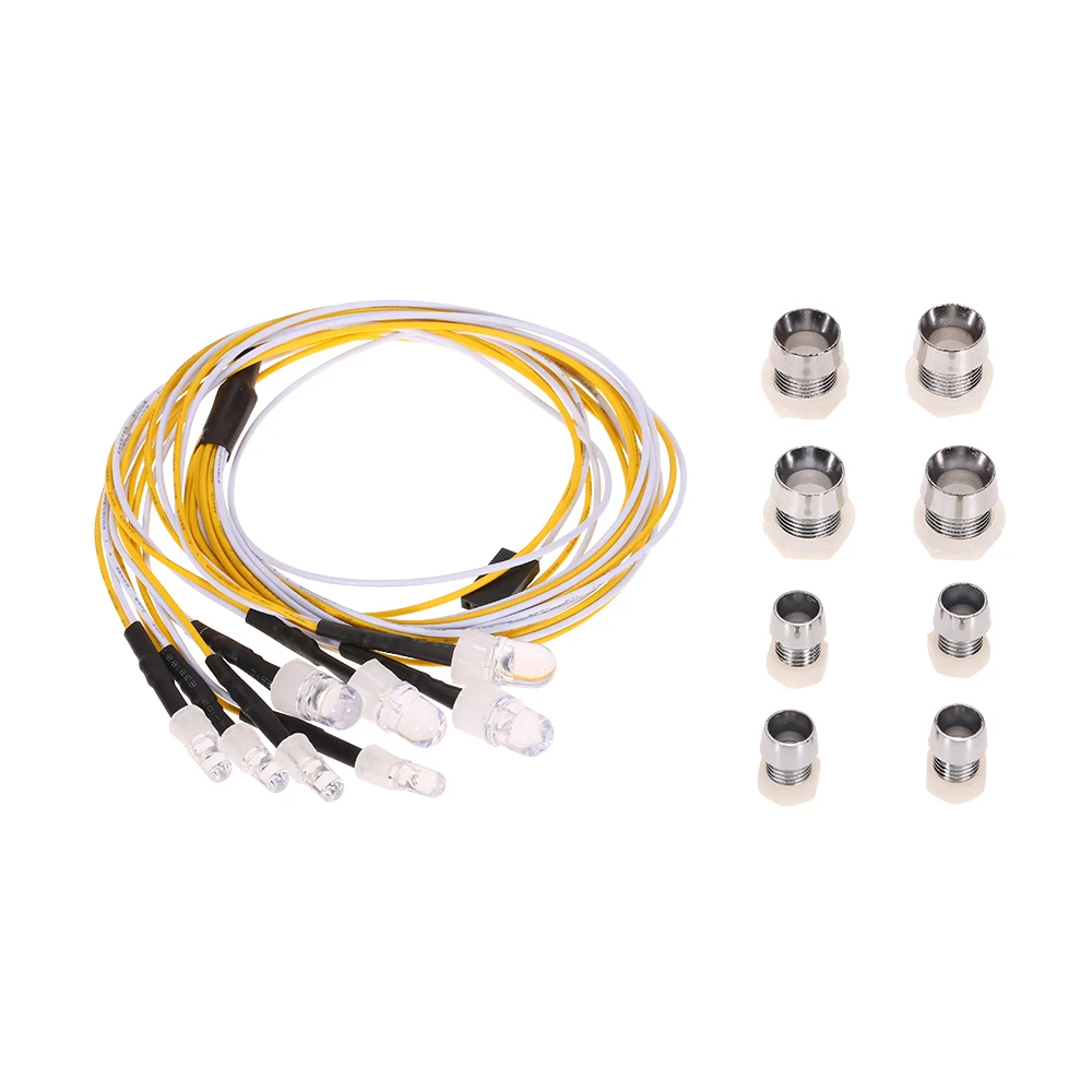 8 LED Light Kit 2 White Red 4 Yellow for 1/10 1/8 Traxxas Redcat RC4WD Tamiya Axial SCX10 D90 HPI RC Car | Игрушки и хобби