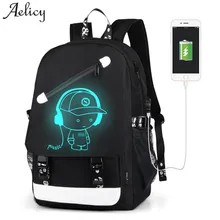 Aelicy, женские и мужские школьные сумки, школьный рюкзак, студенческий, светящийся, Подростковый, usb зарядка, Противоугонный замок, рюкзак для ноутбука, сумка для мальчиков и девочек