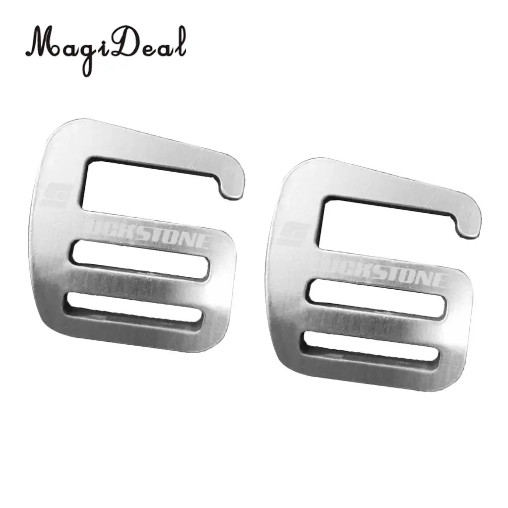 6 Pieces Metal G Hook Webbing Buckle for Backpack Bag Aluminium Alloy 25mm Silver