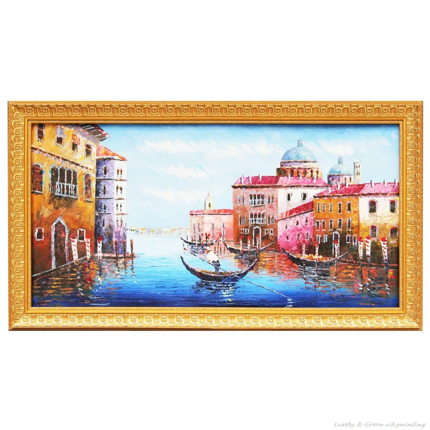 Ручная роспись Венеция город вода пейзаж маслом на холсте Современный домашний декор для гостиной зала стены Искусство картина