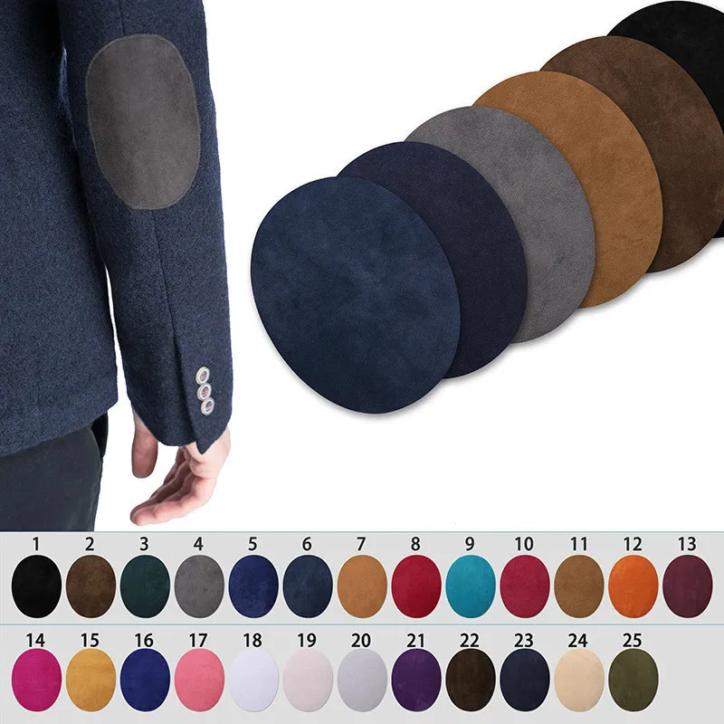 

DIY 1pc Multicolor Suede Fabric Patch Iron On Patches Repair Elbow Knee Small Patches For Clothes Stickers Sewing Accessories