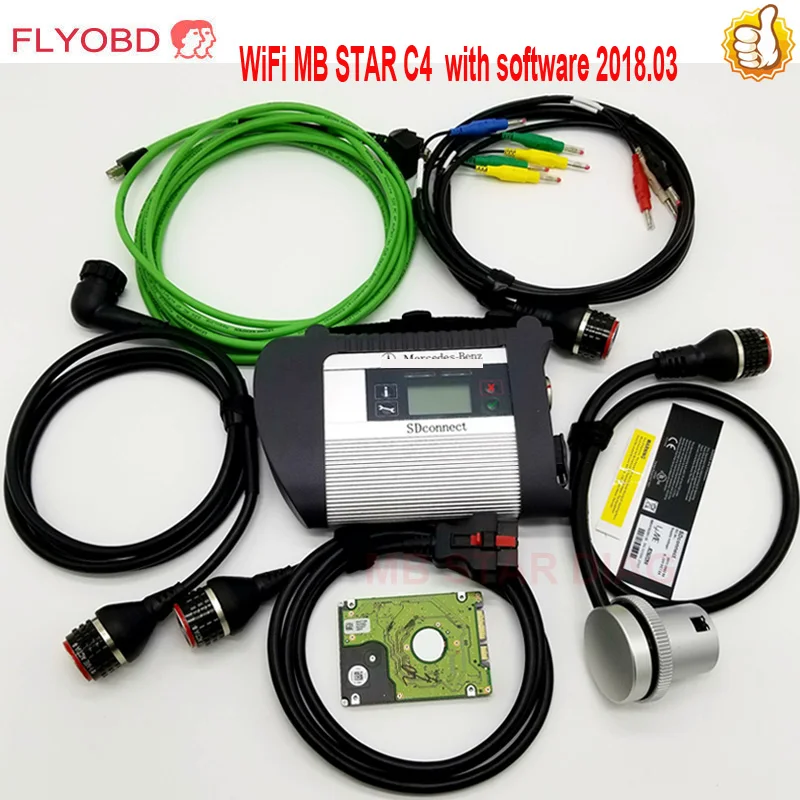 

New 2019-05V A++ Quality Full Chip MB STAR C4 Diagnostic Tool wifi diagnose MB SD Connect Compact 4 OBD2 Diagnosis Scanner