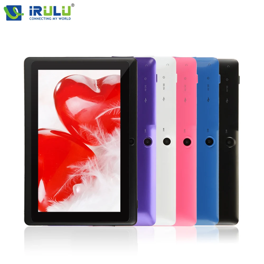iRULU eXpro X1 7" Tablet PC 8GB Android 4.4 Quad Core 1024*600HD Dual Cam Support Google Play WIFI W/Screen Protector